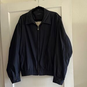 Vintage SaxonY Men's Lightweight Navy Zip Jacket